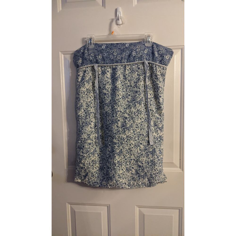 Mary Jane's Farm Blue and White Floral Decorative Pillow Sham  Cotton Exterior
